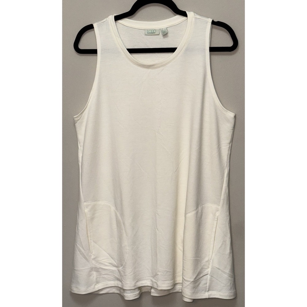 LOGO LOUNGE by Lori Goldstein  Women's Tank Top Flowy Tunic With Pockets‎ Large